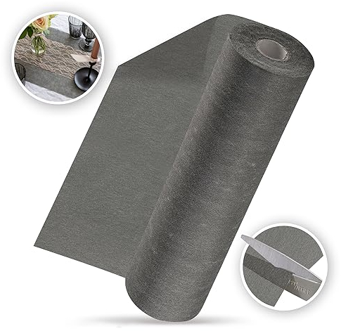 100%Mosel Vlies Tischläufer, in Anthrazit (30 cm x 25 m), dekoratives Tischband, edle Tischdeko für Geburtstage & Hochzeiten, Bunte Dekoration zu besonderen Anlässen