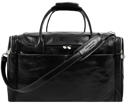 Weekender Herren und Damen - Reisetasche Leder - Made in Italy - Hochwertige Reisetaschen - Edel & Elegant - Time Resistance