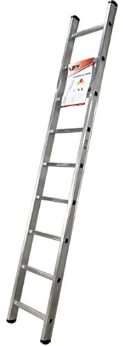 BTF Escalera de Apoyo en Aluminio 1 Tramo Serie Brico 2,5 Metros, 9 Peldaños | La Escalera versátil y Ligera para la utilización del día a día. Ref.: BTF-ESB6725
