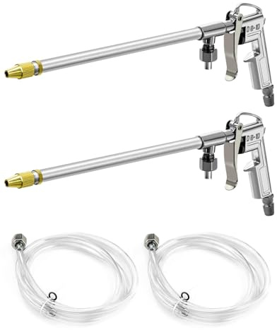 QWORK Spray Gun, 2 Pack Aluminum Pneumatic Air Engine Cleaning Washer Gun Kit Tool, 1/4