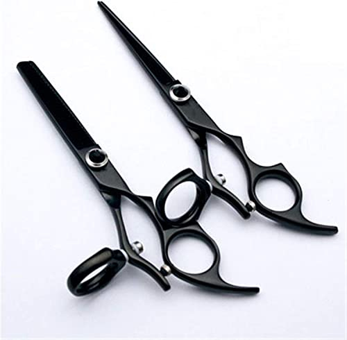 Friseurschere Linkshänder-Serie Friseurschere Professionelle Stylistenschere Scharfer und präziser Schnitt für Linkshänder-Friseur 5,5 Zoll Schwarz