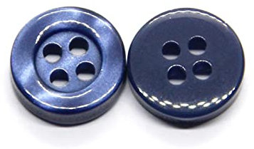 30 Stück 9/10/11mm Nähen Hemdknöpfe für Kleidung Harz Dekorationen Knöpfe Diy Nähzubehör, Blau, 10mm