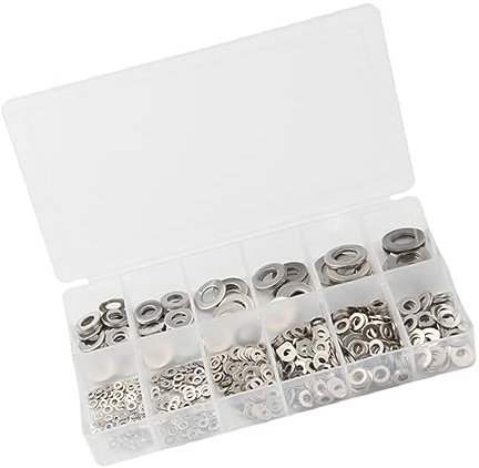 ULTECHNOVO 800stücke Flachstahl Edelstahl Metallscheibe Stahlscheibe Edelstahlscheibe Unterlegscheibe Flachdichtung Metallscheibe Stahlscheibe Edelstahlscheibe Dichtung Ringe Scheiben