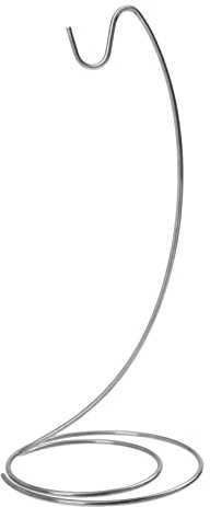 Yardwe 13.4 Inch Wrought Iron Hanging Planter Stand with Hook Air Plant Holder and Lantern Display for Indoor Outdoor Decorative Ornament Display