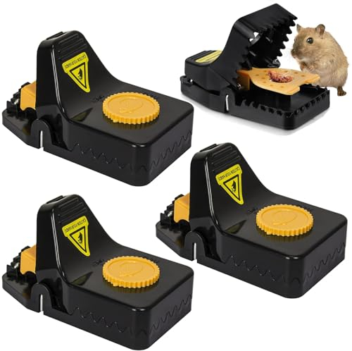 4 pezzi Grandi Trappola per Topi, HASA zone Trappola per Topi Interno Riutilizzabile per Cucina, Magazzino, Giardino, Uffici