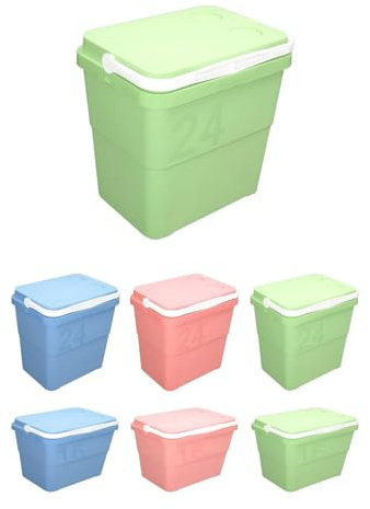 JARDIN202 - Nevera Portátil Rígida Retro– Nevera Térmica con Asa para el Camping, Jardín y Barbacoa | 24 L (Verde)