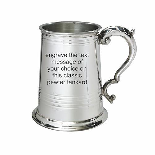 Wentworth Pewter - Worcester 1 pinte Pewter Tankard, NOUVEAU, en boîte, avec gravure