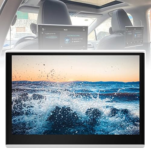 13,3 Zoll Tragbarer Auto-Kopfstützen-Videoplayer, Auto-Kopfstützen-Videoplayer (1080p HD), Unterstützt Externes USB/Sd/Wlan/Bluetooth/Fm,black+gray-4+64G