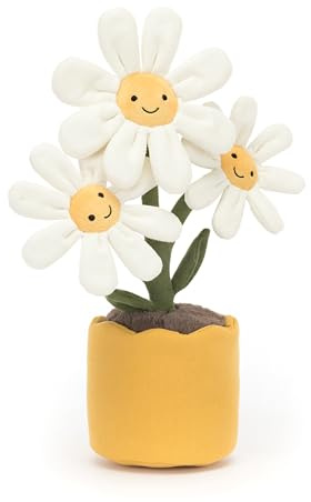 Jellycat Amuseables Daisy Pot Stuffed Toy, 13.5 inches - Plant & Flower Plush - Fun Décor & Gift