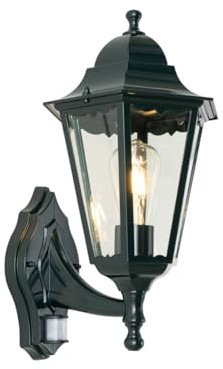 Qazqa classic-antique außen Wandleuchte, Außenlampe mit Bewegungssensor, Wandlampe für den Garten - New Orleans - Grün, max. 60W, Geeignet für LED, 23cm, IP44, Rund