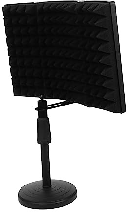 Mikinona Mikrofon Mini Schallschutz Abdeckung Schwarz Popfilter Studio Aufnahme Windschutz Geräuschreduzierung Kompatibel Für Tisch Bodenständer Lautsprecherklarheit