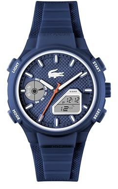 Lacoste 2011516 Herren-Armbanduhr, analog, digital, LC33-Kollektion, schwarzes Silikonarmband