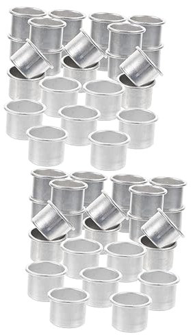 OSOLADY 100stücke Aluminium Kerzenhalter Tassen Metall Kerzeneinsätze Für Teelichter Für Hochzeiten Geburtstagsfeiern Und Tischdekorationen Robuste Und Elegante Kerzenaccessoires