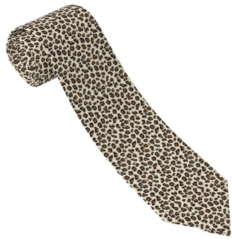 ESNAIUVCD Herren-Krawatte mit Leopardenmuster, bedruckte Krawatte, formelle Party, Hochzeit, Geschenk, Krawatten für Männer, Schwarz , Einheitsgröße