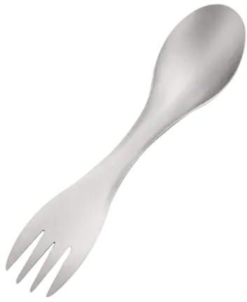 2-in-1-Gabel-Löffel, Camping-Besteck für Rucksackreisen, Wandern, Outdoor, leicht, Spork, Camping-Utensilien
