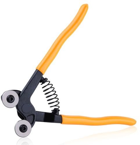 SPEEDWOX 7.5 Inch Wheeled Mosaic Glass Tile Nippers Heavy Duty Wheeled Glass Mosaic Nipper Ceramic Tile Cutter Pliers Shapping Plier, Nipper Cutting Tools Tile Cutter Tool For Porcelain Mosaic Ceramic