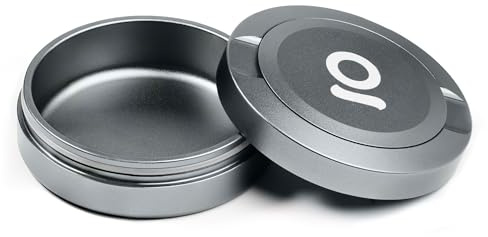 ONGROK ZPuck, Aluminum Pouch Holder, Metal Airtight/Air Proof Storage Container, Preserve Flavor, Sleek and Portable Tin Holder for Pouches & Small Essentials (Gunmetal)