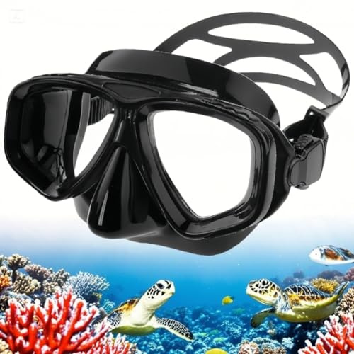 YEESAM Kurzsichtig Tauchmaske mit Dioptrien für Brillenträger, breiter Sicht Harzlinsen Taucherbrille Schnorchelbrille Schwimmbrille für Erwachsene und Kinder Myopie