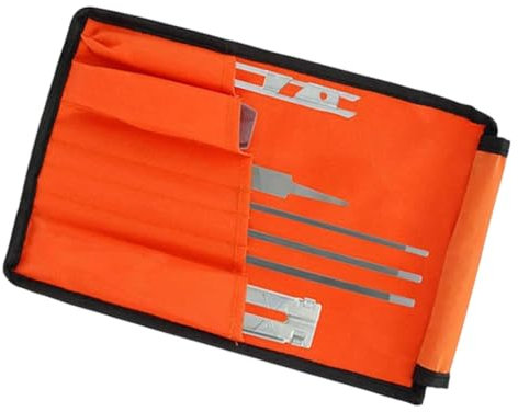 getuse 8 Piece Chainsaw Sharpener Kit with Wooden Handle, Files, and Tool Pouch