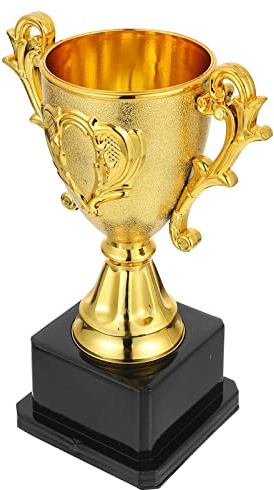 BESPORTBLE 1PC 18cm Plastik Trophäe, Goldene Preis-Trophäe für Kinder, Sportwettbewerbe, Belohnung, Spielgewinner, Schule und Kindergarten mitbringsel Kindergeburtstag
