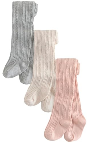NEXT Bambina Confezione da 3 paia di collant per neonati Rosa 3 Mesi-6 Mesi