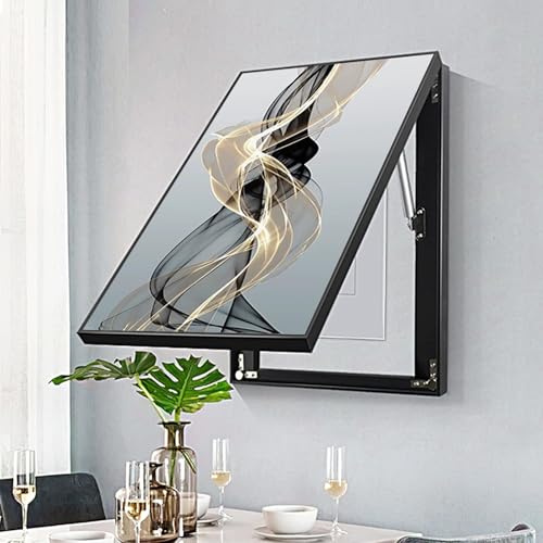 Dekorative Sicherungskasten Abdeckung, Abdeckung für Schalttafeln, Sicherungskasten Verkleidung für Leistungsschalterkästen für Zuhause, Büro, Restaurant(Gray,70x90cm/27x35in)