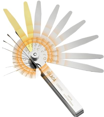 Calibro di spessore metrico da 0,02-1 mm, set misuratori for valvole, gioco for sonda misurazione(LA524014 14pcs)