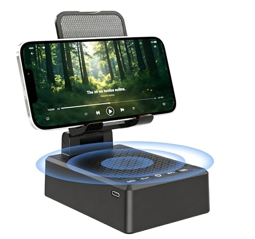 Phone Stand with Bluetooth Speaker,Birthday Gifts for Men Women Dad | Immersive Sound,Foldable Phone Stand for Desk,Anti-Slip Base HD Surround Sound,Tech Cool Gadgets