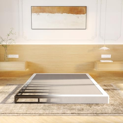 LUMUNANCE Box Spring Queen Size Bed Base, 5-Inch Height Mattress Foundation with Fabric Cover, Box Spring for Queen Bed, Easy Assembly
