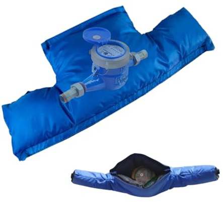 Balacoo Backflow Preventer Insulation Cover, Water Meter Insulation Cover for Winter, Freeze Protection for Water and Pipes - Thick Design Easy Installation (Blue)