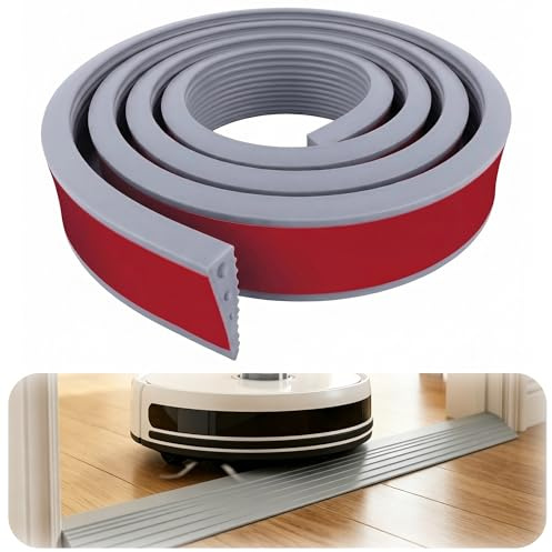 Türschwellenrampe 2x6x100cm Selbstklebend TPE | rutschfeste Türschwellen Übergangsprofil,Rampen für Saugroboter Rollator Rollstuhl