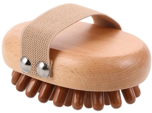 SILENRADAWN Holz Massagebürste mit Multipoint Noppen und Luftkissen Natürliche Meridian Stimulation zur Muskelentspannung für Rücken und Beine mit Tragetasche