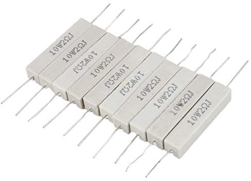 Gaoominy 10 Stueck drahtgewickelt Keramik Zement Widerstand 2 Ohm 10W Watt