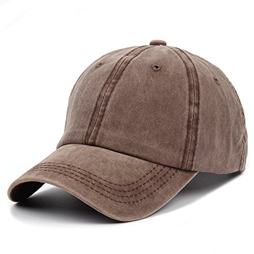 Wennmole Unisex Baseballkappe Outdoor Baseball Cap Verstellbar Erwachsenen Mütze Sport Cool Mode Baseballmütze für Damen Herren (Kaffee)