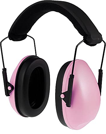 Adjustable Kid Ear Defenders with Double Shell Design , 30Db Noise Reduction Earmuffs Comfortable Kid Hearing Protection Earmuffs ABS Foam Material & Easy to Wear for Ages 6 Months to 14 Years,Pink