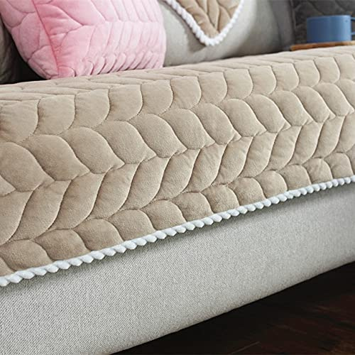 RTSFKFS Sofabezug Ecksofa Samt Sofahusse Couchbezug Sofaiberwurf l Form 3/2 Sitzer Sofa Schutz Abdeckung Sofaschoner rutschfest Hund Katze Sofabezügen-Grau (Color : A, Size : 70x180cm1pc)