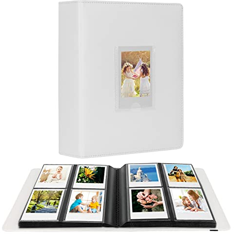 288 foto verticali per album fotografico Instax Mini, finestra frontale, album libro 2x3 per Fujifilm Instax Mini Film 12 11 9 99 8 40, HP Sprocket, K-pop Photocards (Bianco)