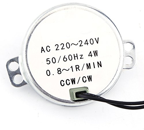 Uadme TYC-50 Synchronmotor, 220-240V 4W Getriebemotor, AC Synchronisationsmotor, CW/CCW Umkehrbar, für Mikrowellenofen Drehtisch, Klimaanlagen, Kunsthandwerk (0,8-1RPM)