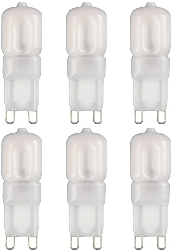 NCC-Licht 6 x LED Leuchtmittel G9 Stiftsockel 2,5W = 19W G9 matt 180lm warmweiß 2700K 200°