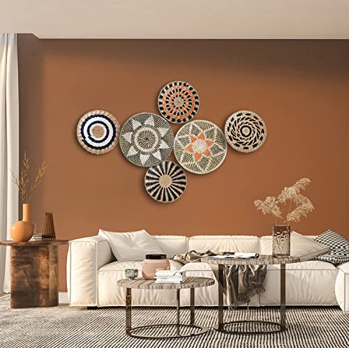 Cestino da parete Decoro Cestino da parete Decoro da parete Cestini da parete intrecciati Decoro da parete in vimini, cestino intrecciato decorazione da parete da parete, cesti da parete Boho, cesti