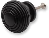 Infinity Decor Ebonised Reeded Wooden Beehive Large Cupboard Knob Interior Furniture Wardrobe Cabinet Door Pull Handle