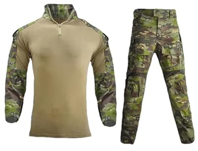 Suwequest Wanderanzug, taktisches Safari-Shirt, Kampfhosen-Set, Multicam-Outfit, Campingkleidung, EN8 CP, M