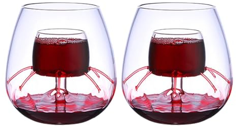 Bicchiere da vino aerato, bicchiere da decanter da vino, Set decanter per aerazione, Set di caraffe da vino trasparenti con effetto fontana per vino rosso, caffè, tè