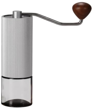 CHFYIJYHM Macinacaffè a mano Semplice Elica Macinacaffè a manovella Macinino per chicchi di caffè Macinino portatile per uso domestico Macinacaffè manuale Macinacaffè portatile (argento)