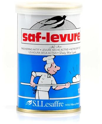 Lesaffre Saf - Levure Active Dried Yeast (4X125g) Pack - Quality, High Activity Yeast for Baking Results | Ideal for Bread, Pastries, Pizza Dough | Easy to Use