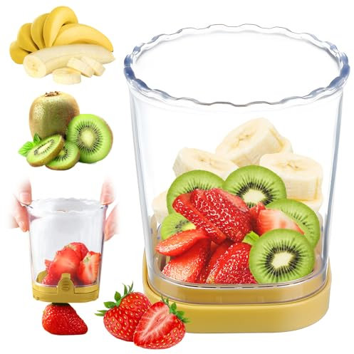 Trancheuse de fruits amovible en acier inoxydable pour couper les œufs et les fraises - Gadget de cuisine (jaune)