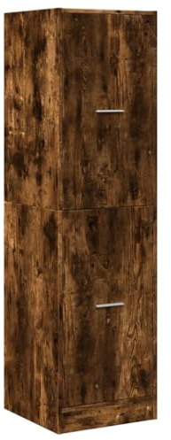 vidaXL Apothecary Cabinet, Storage Cabinet for Living Room, Apothecary Chest with Drawer, Cupboard, Modern Style, Smoked Oak Engineered Wood