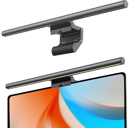 Monitor Light Bar Touch Control, YEELIGHT 250LM & 1500LUX Computer Desk Lamp, USB-Powered LED Screen Bar, Stepless Dimming Adjustable Color Temperature, No Glare Eye-Care Lighting for Home Office Work