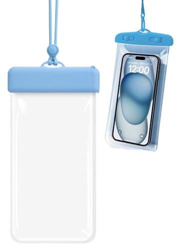 Genérico Waterproof Phone Pouch, Lanyard Phone Protector, 7.87x4.33Inches Large Smartphone Case, Beach Waterproof Pocket, Fits Phones Below 7.2 Inches for Outdoor Water Activities