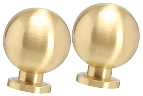 IWOWHERO 2stücke Messing Schrankknöpfe Kommodenknöpfe Knöpfe Für Schränke Und Metall Schubladengriffe Goldknöpfe Für Möbel Schranktürknöpfe